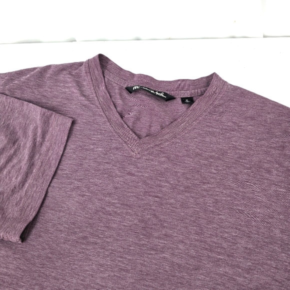Travis Mathew Purple V-Neck T-shirt Stretch Poly Cotton Spandex Men's Size XL. - Picture 1 of 8